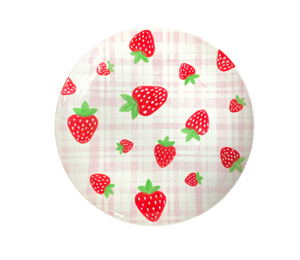 Eagan Strawberry Plaid Plate