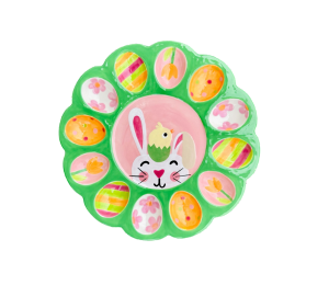 Eagan Easter Sherbet Egg Plate